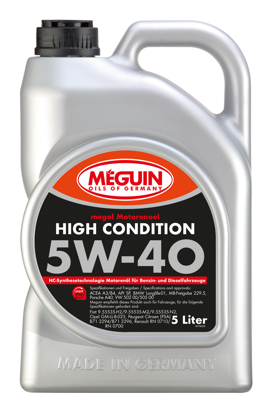 Моторна олива MEGUIN megol High Condition 5W-40, 5 л