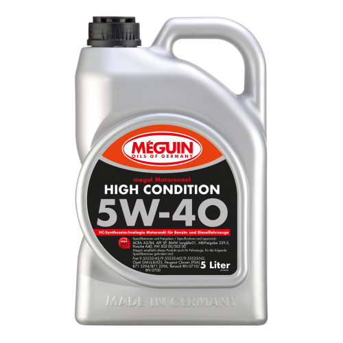 Моторна олива MEGUIN megol High Condition 5W-40, 5 л