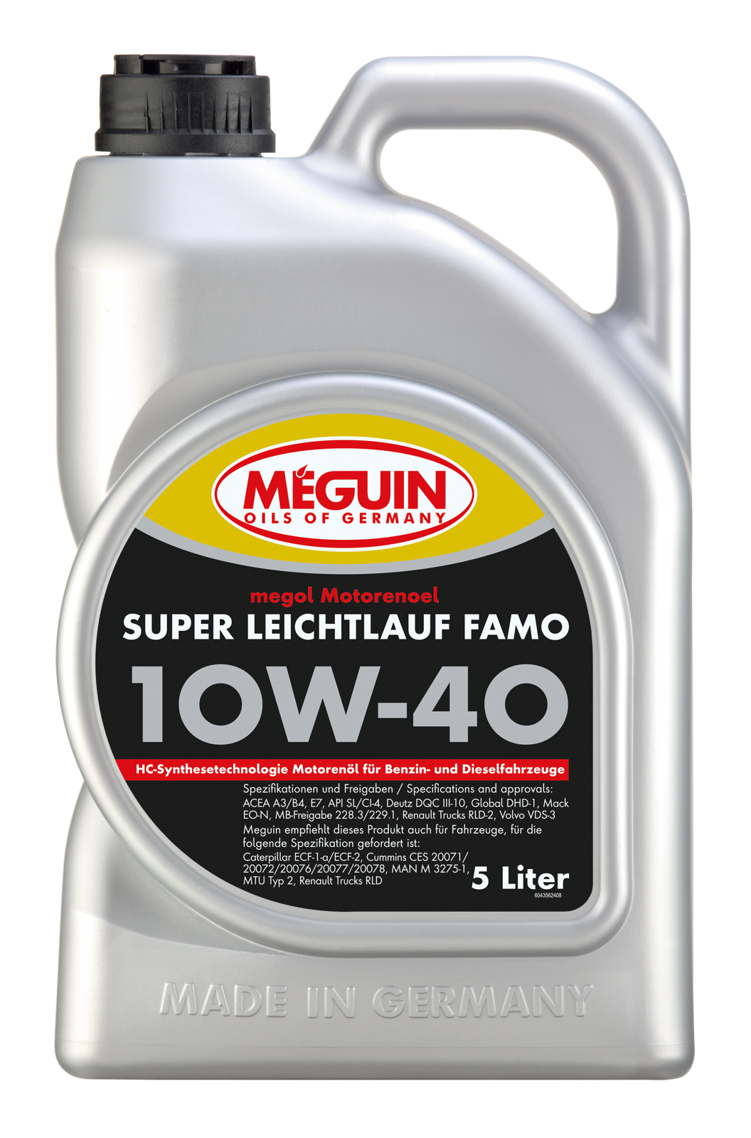 Моторна олива MEGUIN megol Super Leichtlauf FAMO 10W-40, 5 л