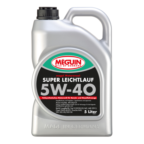 Моторна олива MEGUIN megol Super Leichtlauf 5W-40 (vollsynth.), 5 л