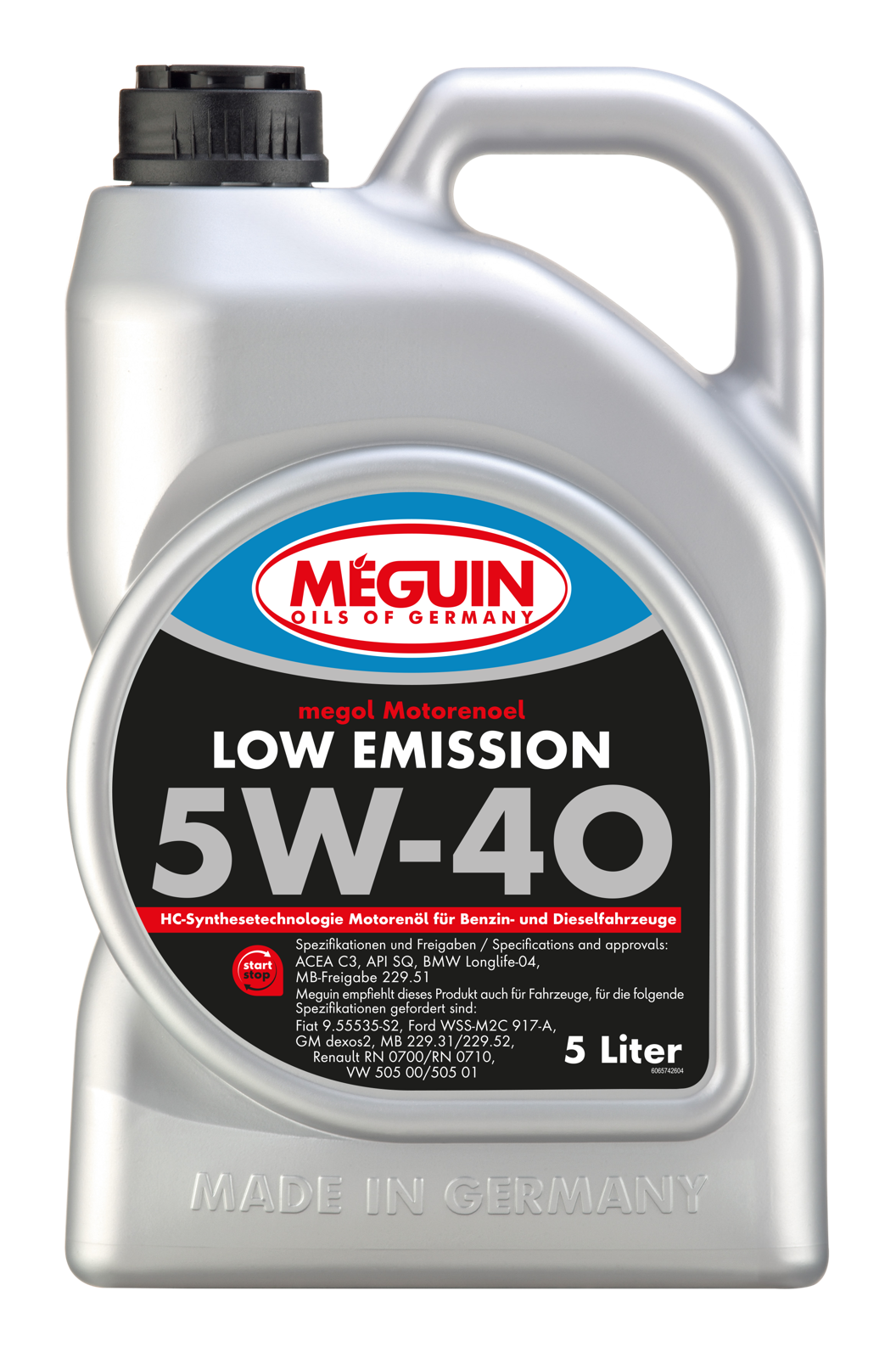 Моторна олива MEGUIN megol Low Emission 5W-40, 5 л